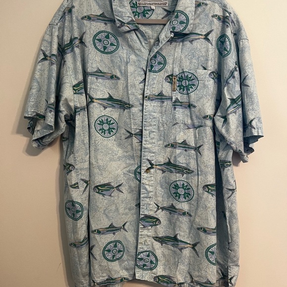 Columbia Other - Columbia Men’s Hawaiian Fish Button Up Shirt XL